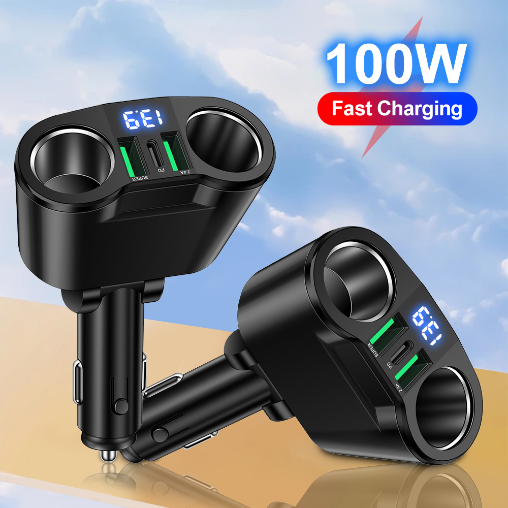 Type C Multiport Adapter - Adaptador de carregador de carro USB